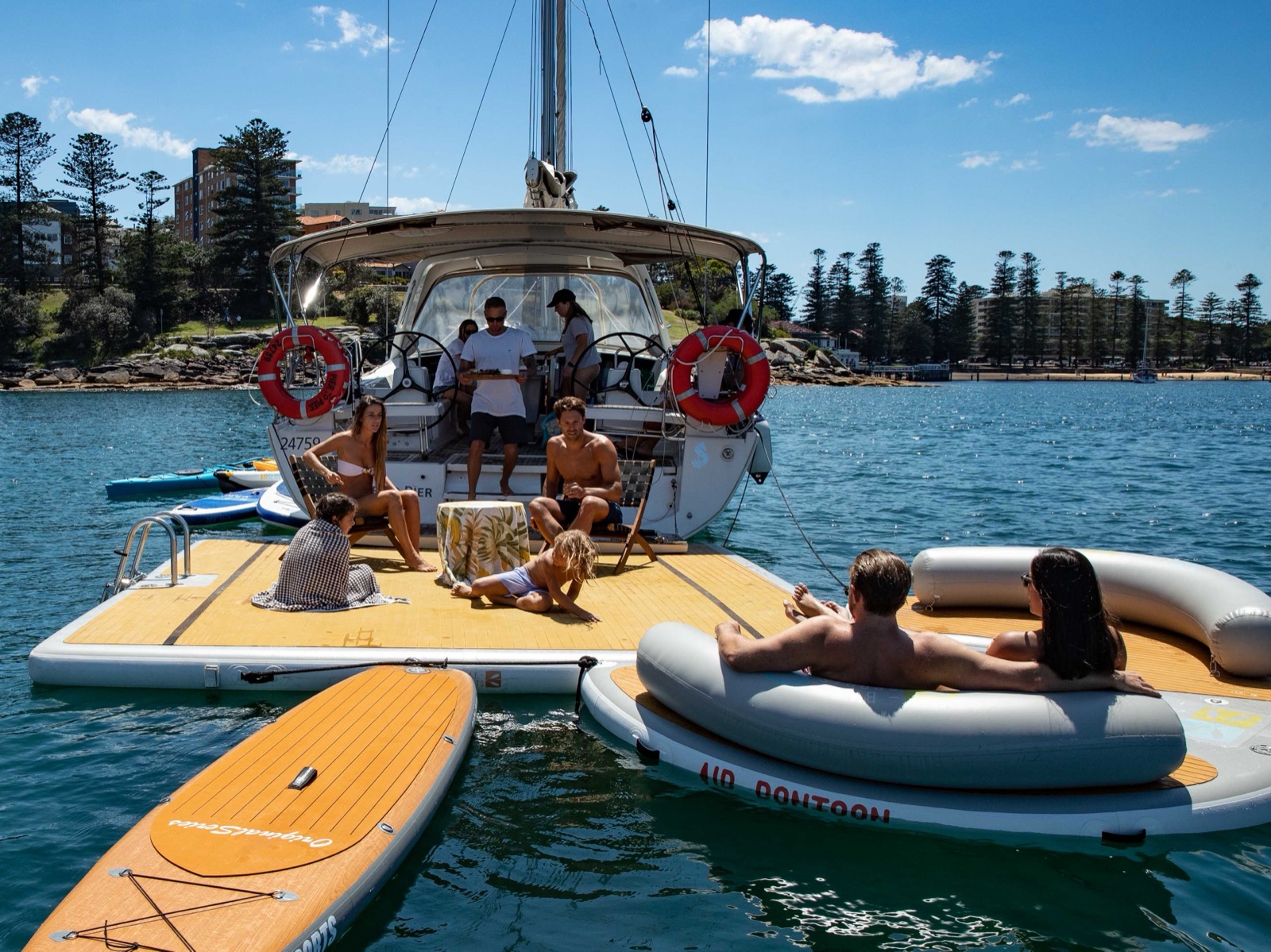 Air Pontoon inflatable swim platform